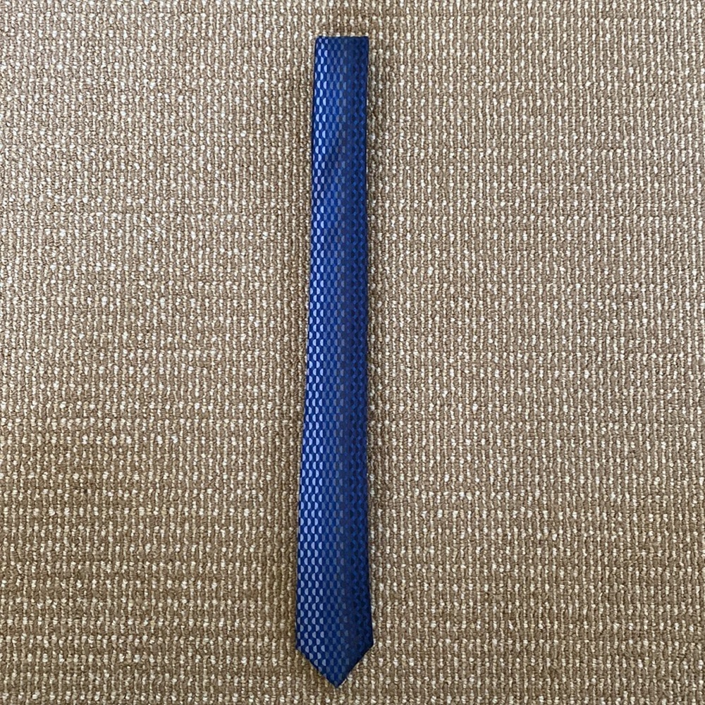 Prada / Men’s Slim Tie / Blue Black Gray / OS - Picture 7 of 8